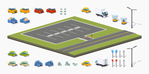 Parking lot constructor. Build your own design © andrew_rybalko