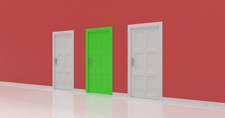 3d door render vote concept