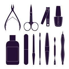 Set of tools for manicure. Vector illustration - 101603281