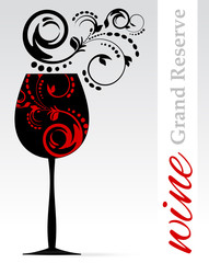 Obrazy na Szkle  Etykieta na wino - lista