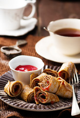  Brain  pancakes with plum jam