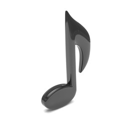 music note 3D, on white