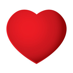 Red heart isolated on white background. Heart Vector.