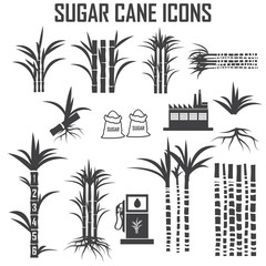 sugar cane icons vector.