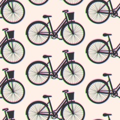 Bicycles seamless background