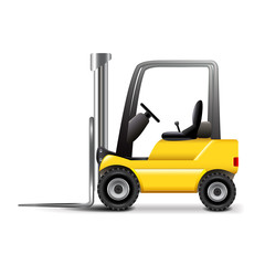 Forklift isolated on white vector