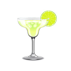 Margarita cocktail isolated on white vector