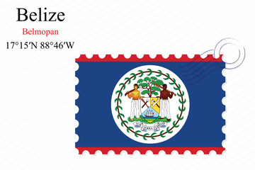 Obraz premium belize stamp design