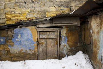old wooden door