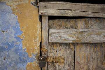 background: old wooden door