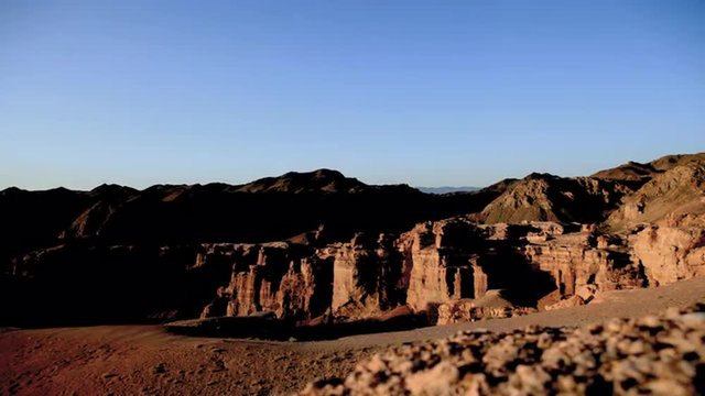 Time lapse canyon from morning till evening