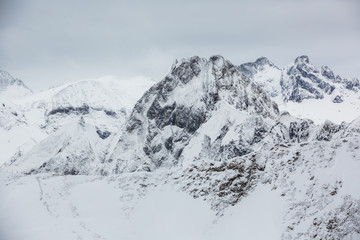 Fototapeta na wymiar Bergwelt im Winter