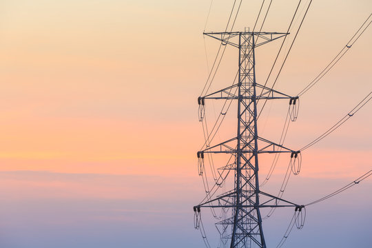 High voltage electricity poles