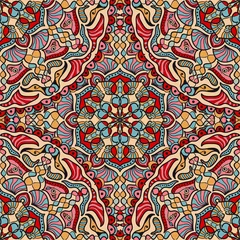 Gordijnen Vector naadloze textuur. Prachtig gekleurd patroon voor design en mode met decoratieve elementen © iulilel