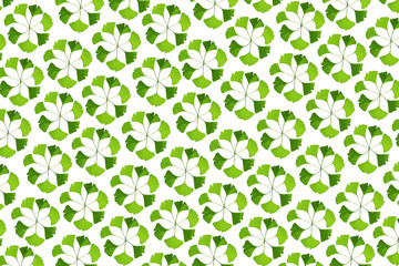 Bl&auml;ttermuster aus getrockneten Ginkgo-Bl&auml;ttern gr&uuml;n