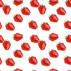 Seamless pattern with strawberry