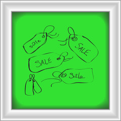 Simple doodle of a sale tag