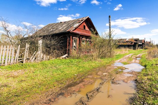 Russian abandoned village