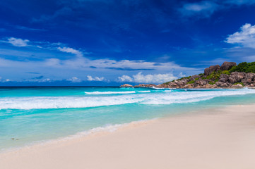 Anse Lazio beach, Praslin island. The Seychelles