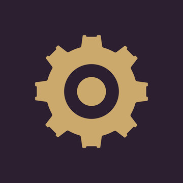 recommend clip art: The gear icon. Settings symbol. Flat