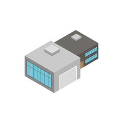 Factory isometric 3d icon