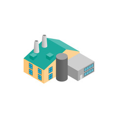 Factory isometric 3d icon