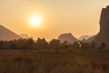 Vang Vieng is a tourism-oriented town in Laos