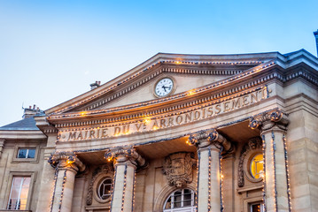 Obraz premium Located in the latin quarter in Paris, the City hall is one of the most famous one in Paris.