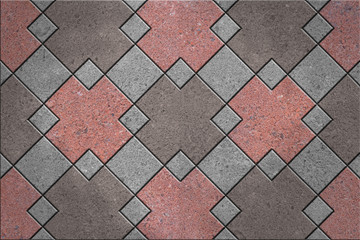 Floor tiles, granite square pattern