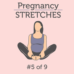 A Beautiful Young Lady doing her Daily Pregnancy Stretches and Workouts