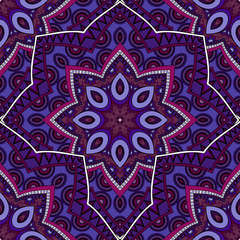 Vector Seamless Colored Ornate Pattern