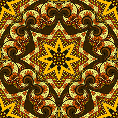 Vector Seamless Colored Ornate Pattern