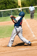 Young teen american baseball player