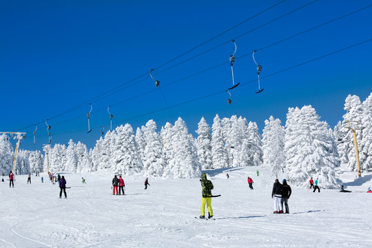 Ski Resort Of Uludag Mountain. Turkey