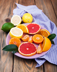 Fresh citrus fruits