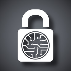 Vector electronic lock icon