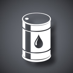 Vector oil barrel icon