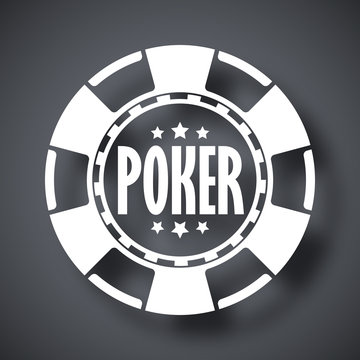 Vector poker chip icon