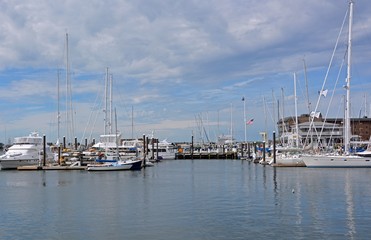 marina at the Newport Harbor, Newport Rhode Island USA