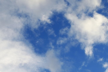 blue sky with cloud closeup