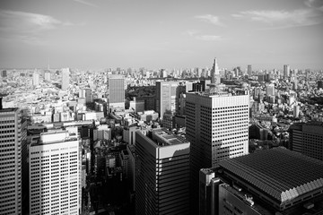 Modern skyscrapers and office buildings in Shinjuku, Tokyo