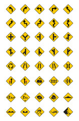 warning traffic signs, traffic signs vector set