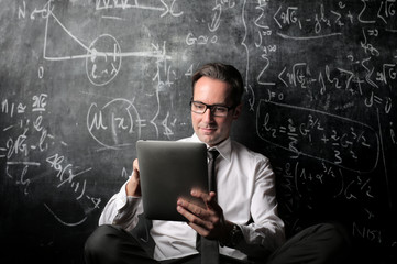 Manager surfing the Net