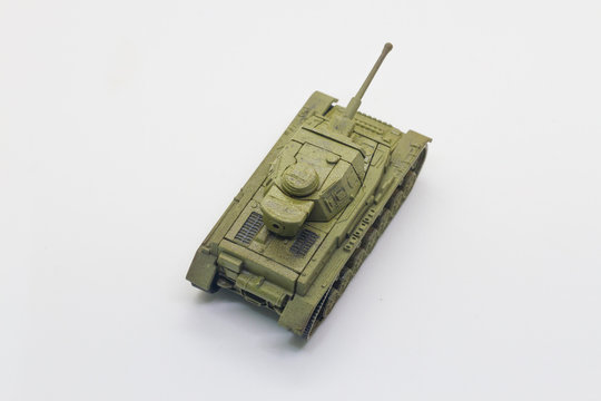 World war II tank toy isolate on white background