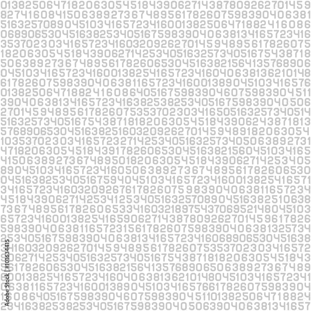 Fototapete code screen gray numbers background. vector