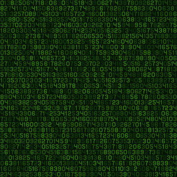 Seamless Green Decimal Computer Code Background Wallpaper. Vector