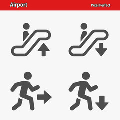 Airport Icons. Professional, pixel perfect icons optimized for both large and small resolutions. EPS 8 format.