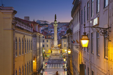 Fototapeta na wymiar Lisbon. Image of Lisbon, Portugal during twilight blue hour.