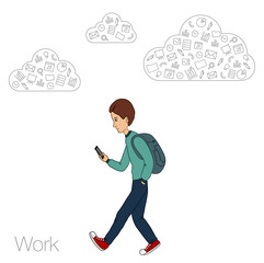 Online services in the smartphone.