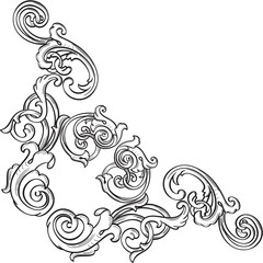 Orient real ornate art corner